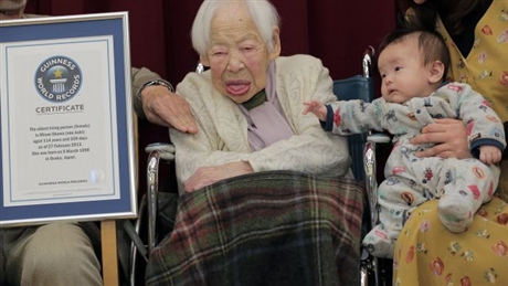 Bà Misao Okawa trở thành phụ nữ già nhất thế giới ở tuổi 114.